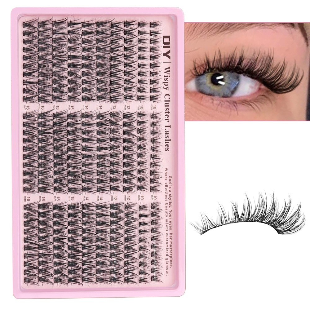 Eyelash Extension Natural Look - 10-16mm Lange Kunstwimpers 30D/40D/50D/60D Pluizige Clusters