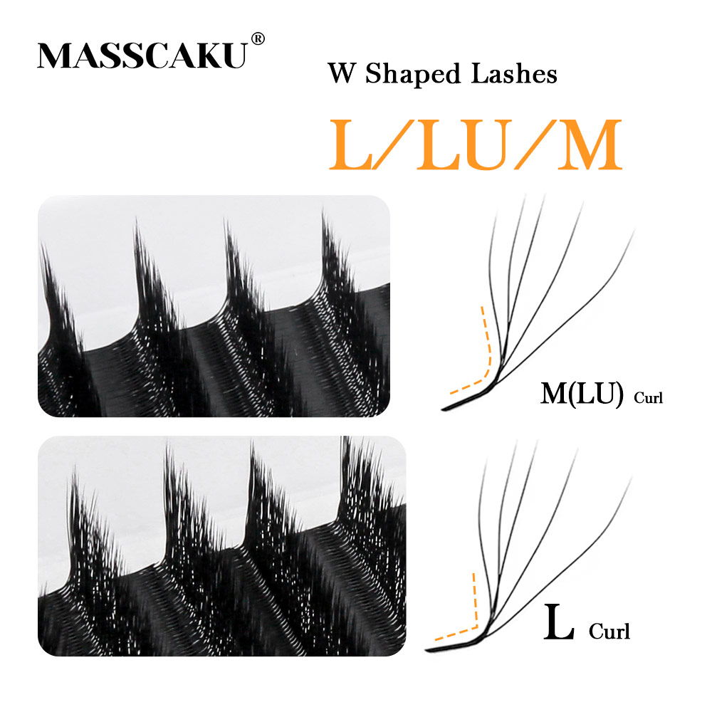 Eyelash Extension Human Hair - MASSCAKU L LU M Krul YY/W