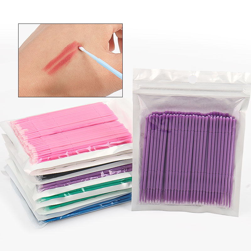 Eyelash Extension Look - 100 stks/zak Bamboe Wimper Extension Wattenstaafjes
