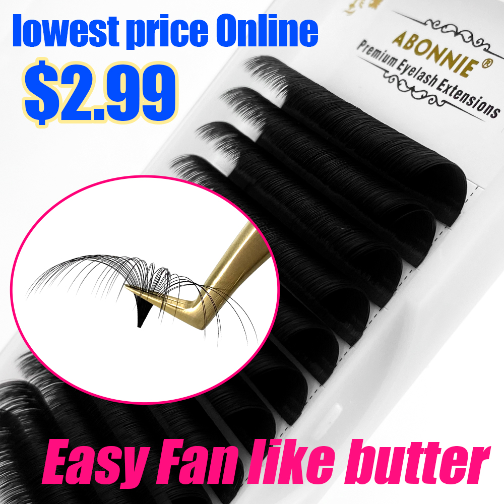 Eyelash Extension For Asian Eyes - Abonnie 0,03-0,10 mm Gemakkelijke Fan Wimpers